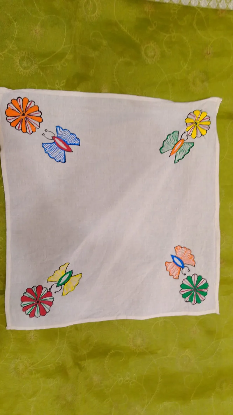 Pure Nepali cotton hanky Mithila panting art 20