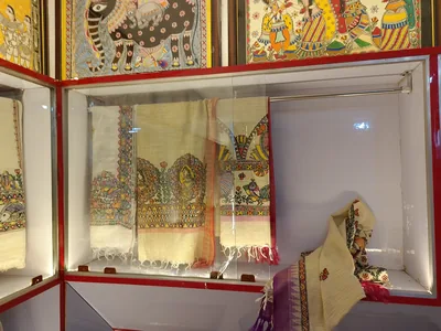 Beautiful mithila panting Shal