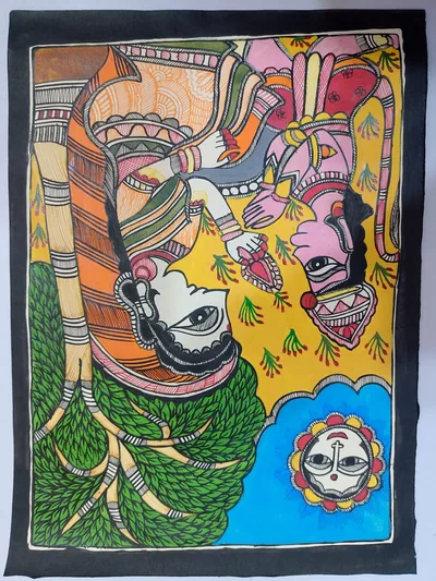 Ramayan mithila Art Panting