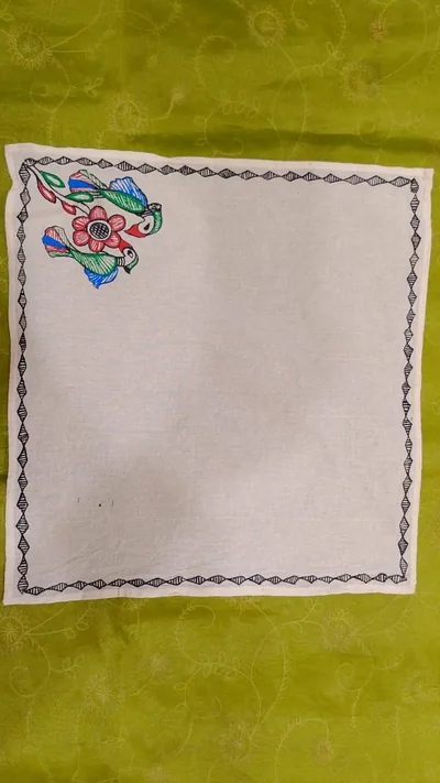 Pure Nepali cotton hanky Mithila panting art 13