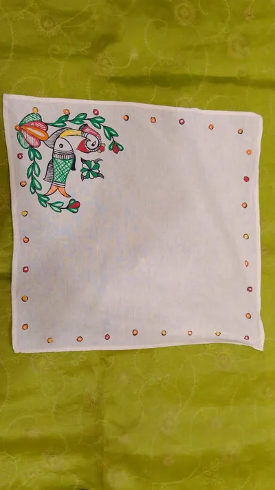 Pure Nepali cotton hanky Mithila panting art 19