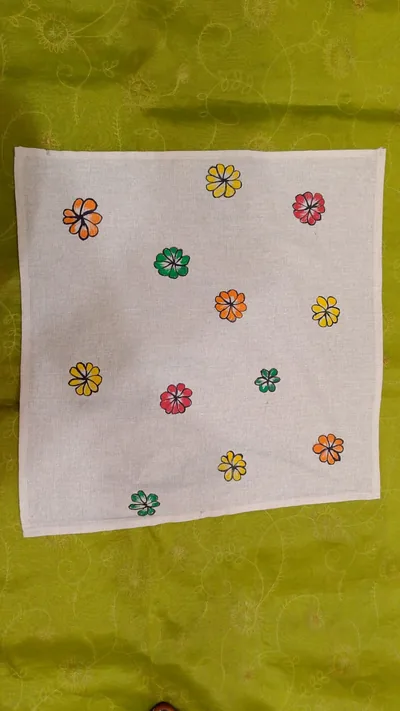 Pure Nepali cotton hanky Mithila panting art 47
