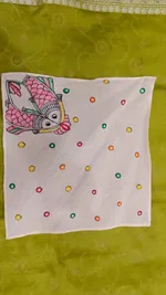 Pure Nepali cotton hanky Mithila panting art 16 thumbnail