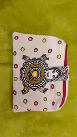 Pure canvas cotton small bag Mithila Panting Art thumbnail