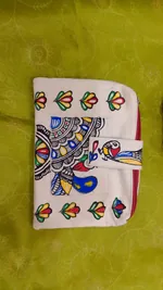 Pure canvas cotton small bag Mithila Panting Art thumbnail