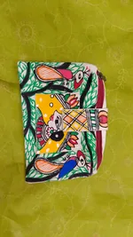 Pure canvas cotton small bag Mithila Panting Art thumbnail