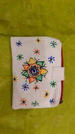 Pure canvas cotton small bag Mithila Panting Art thumb 1