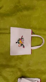 Pure canvas cotton small bag Mithila Panting Art thumb 1