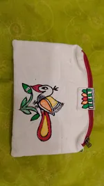 Pure canvas cotton small bag Mithila Panting Art thumb 1