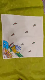 Pure Nepali cotton hanky Mithila panting art 51 thumbnail